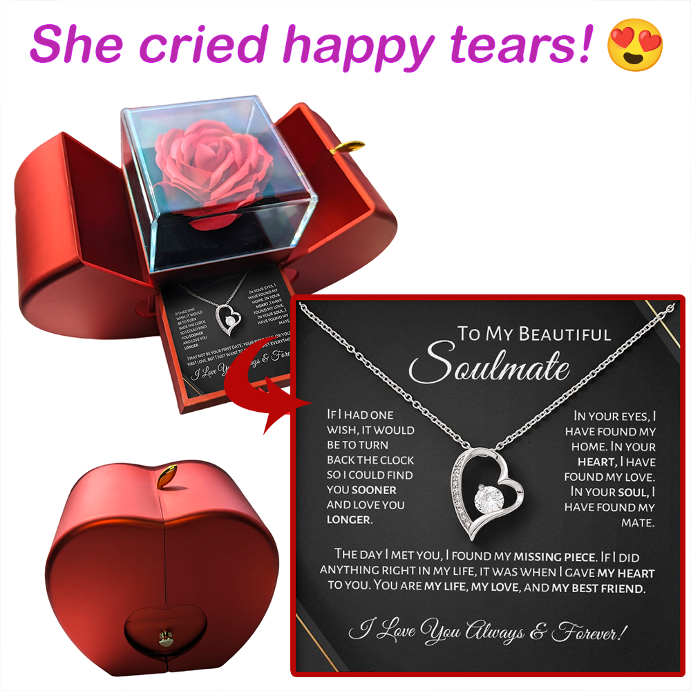 Forever Rose - Hartdoos ketting